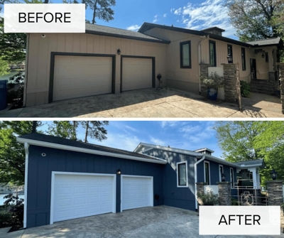 Before and After House Photo