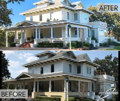 Before and After House Photo