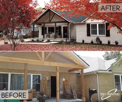 Before and After House Photo