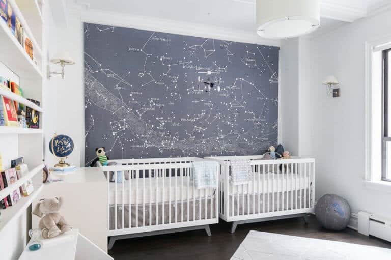 accent wall with constellations